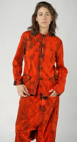 PRE-ORDER - Extreme Drop-Crotch Baggy Jeans with Wide Patch Pockets in Bleachwash (Pictured in Mandarine Dye)