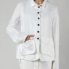 PRE-ORDER - Fitted Button-Down Jacket in Greige (Pictured in Semi Bleach)