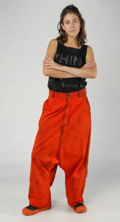 PRE-ORDER - High-Waisted Drop-Crotch in Bleachwash (Pictured in Mandarine)