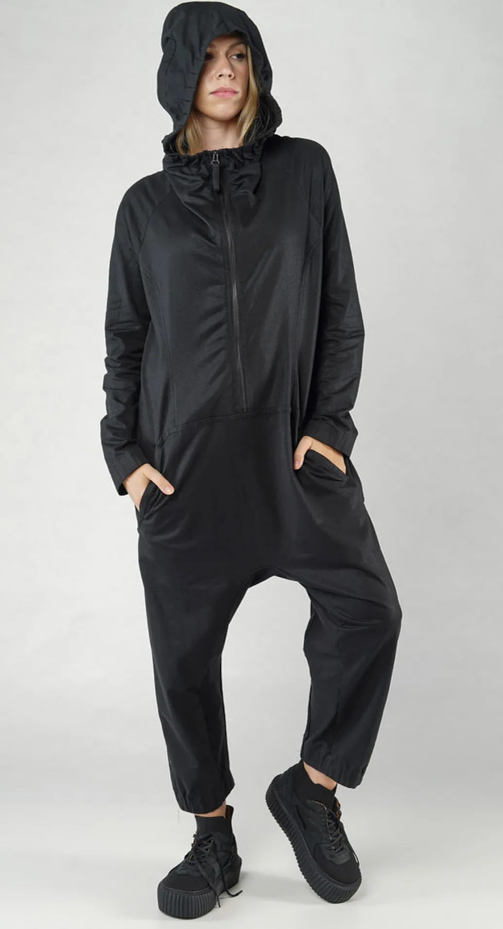 PRE-ORDER - Hooded Jumpsuit in Moon Sparkle (Pictured in Black Sparkle)