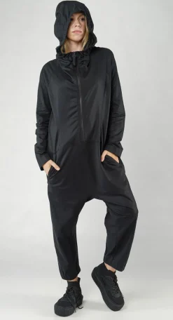 PRE-ORDER -  Hooded Jumpsuit in Galaxy Sparkle (Pictured in Black Sparkle)