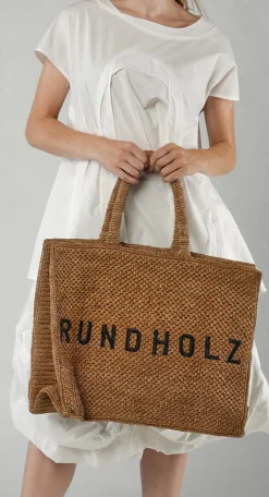 PRE-ORDER - Large Raffia Tote Bag in Black (Pictured in The)