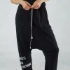 PRE-ORDER - Lightweight Knitted Trousers in Black Offwhite