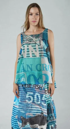 PRE-ORDER - Lightweight Sleeveless Top in Black Print (Pictured in Colorful)