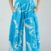 PRE-ORDER - Linen Balloon Trousers in Black Print (Pictured in Malibu Print)