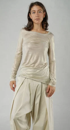 PRE-ORDER -  Long Sleeve Metallic T-Shirt in Galaxy Sparkle