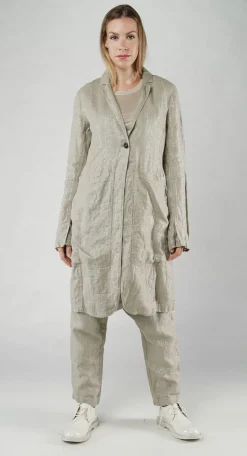 PRE-ORDER -  Longline Single Button Coat in Dust Sparkle