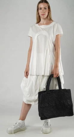 PRE-ORDER -  Medium Raffia Tote in The (Pictured in Black)