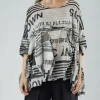 PRE-ORDER - Oversized Lightweight Cotton Top in Navy Print (Pictured in Black Print)