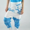 PRE-ORDER - Pull On Drop Crotch Trousers in Black Print (Pictured in Malibu Print)
