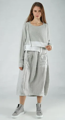 PRE-ORDER - Relaxed Fit Jumper in Navy Print (Pictured in Grey Print)