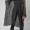 PRE-ORDER -  Sheer Knitted Dress in Moon Mel (Pictured in Black Mel)