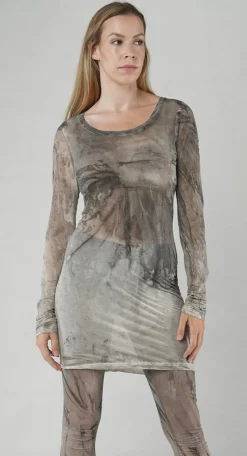 PRE-ORDER -  Sheer Print T-Shirt in Asteroid Pigment