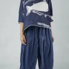 PRE-ORDER - Short Pullover in Black Print (Pictured in Navy Print)