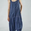 PRE-ORDER - Sleeveless Jumpsuit with Curved Seams in Navy Pigment