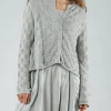 PRE-ORDER - Textured Knitted Cardigan in Black (Pictured in Grey)