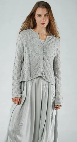 PRE-ORDER - Textured Knitted Cardigan in Black (Pictured in Grey)