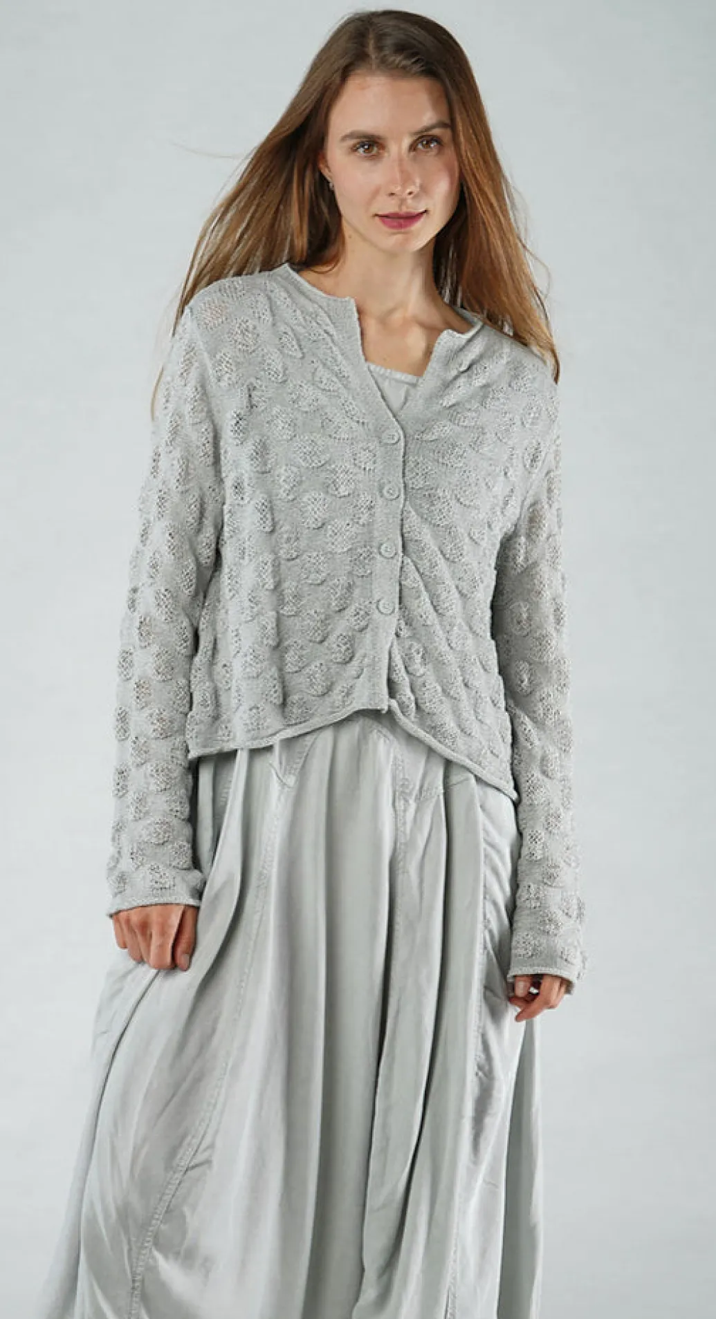 PRE-ORDER - Textured Knitted Cardigan in Malibu (Pictured in Grey)