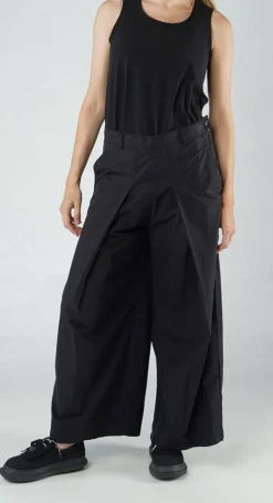 PRE-ORDER - Trousers with Oversized Pleats in Grey (Pictured in Black)