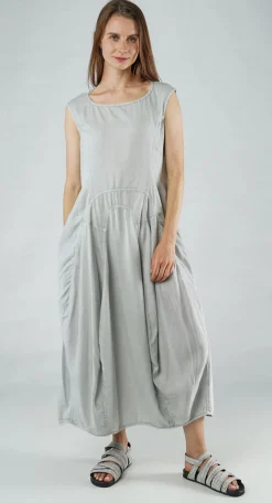 PRE-ORDER - Tulip Dress with Curved Seams in Navy Pigment (Pictured in Grey Pigment)