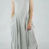 PRE-ORDER - Tulip Dress with Curved Seams in Malibu Pigment (Pictured in Grey Pigment)
