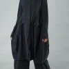 PRE-ORDER - Tulip Hem Coat in Black Check