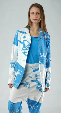 PRE-ORDER - Tulip Hem Jacket in Grey Print (Pictured in Malibu Print)