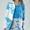 PRE-ORDER - Tulip Hem Jacket in Black Print (Pictured in Malibu Print)