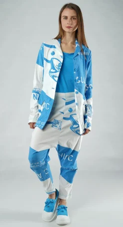 PRE-ORDER - Tulip Hem Jacket in Aqua Print (Pictured in Malibu Print)