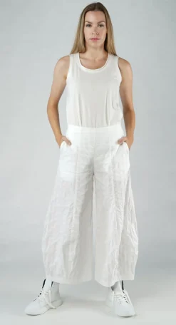 PRE-ORDER - Tulip Hem Trousers in Navy (Pictured in Offwhite)