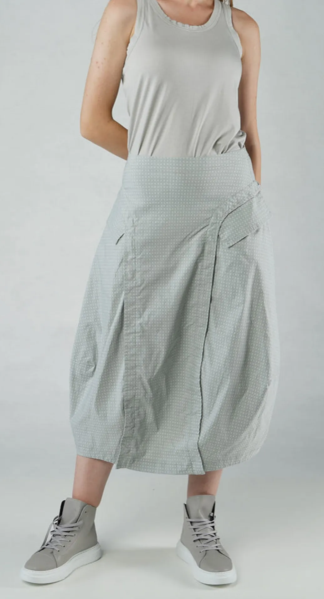 PRE-ORDER - Tulip Skirt with Front Panel in Malibu Print (Pictured in Grey Check)