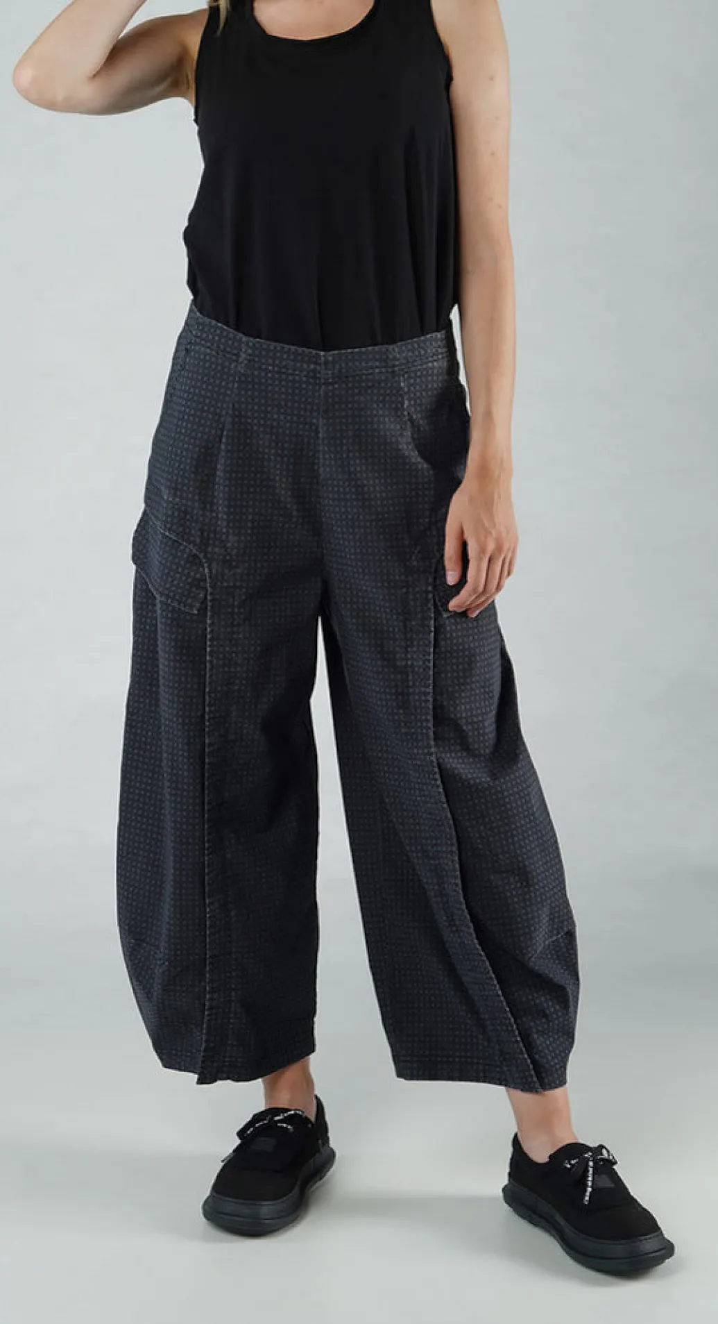 PRE-ORDER - Tulip Trousers with Front Panels in Malibu Check (Pictured in Black Check)