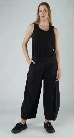 PRE-ORDER - Tulip Trousers with Front Panels in Malibu (Pictured in Black)