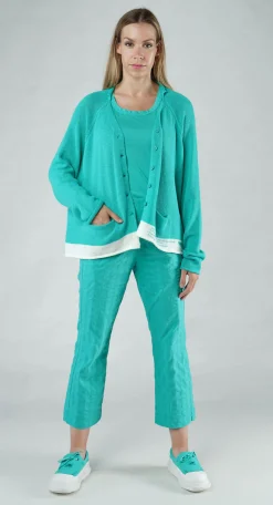 PRE-ORDER - V-Neck Cardigan in Grey Print (Pictured in Aqua Print)
