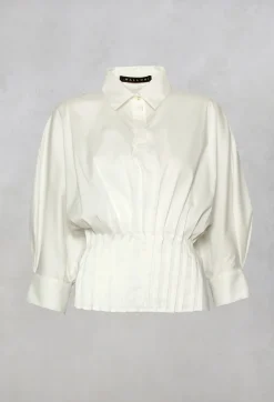 Puff Sleeve Shirt in Latte