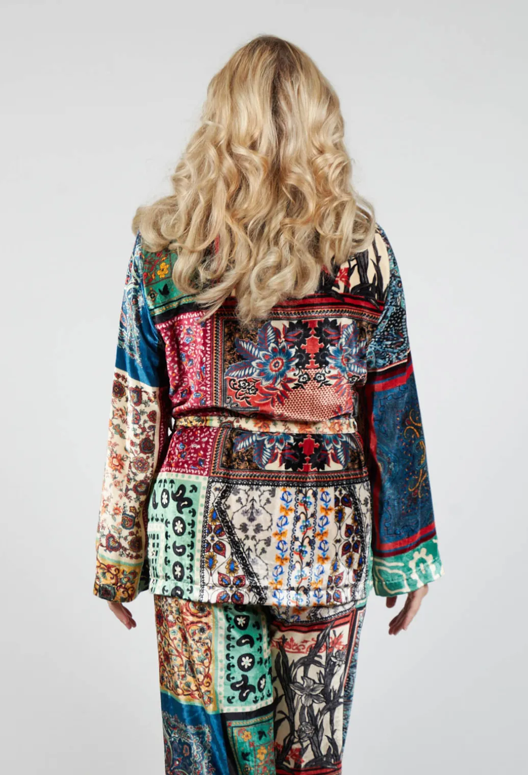 Pyjama Shirt in Patchwork Foulard Print