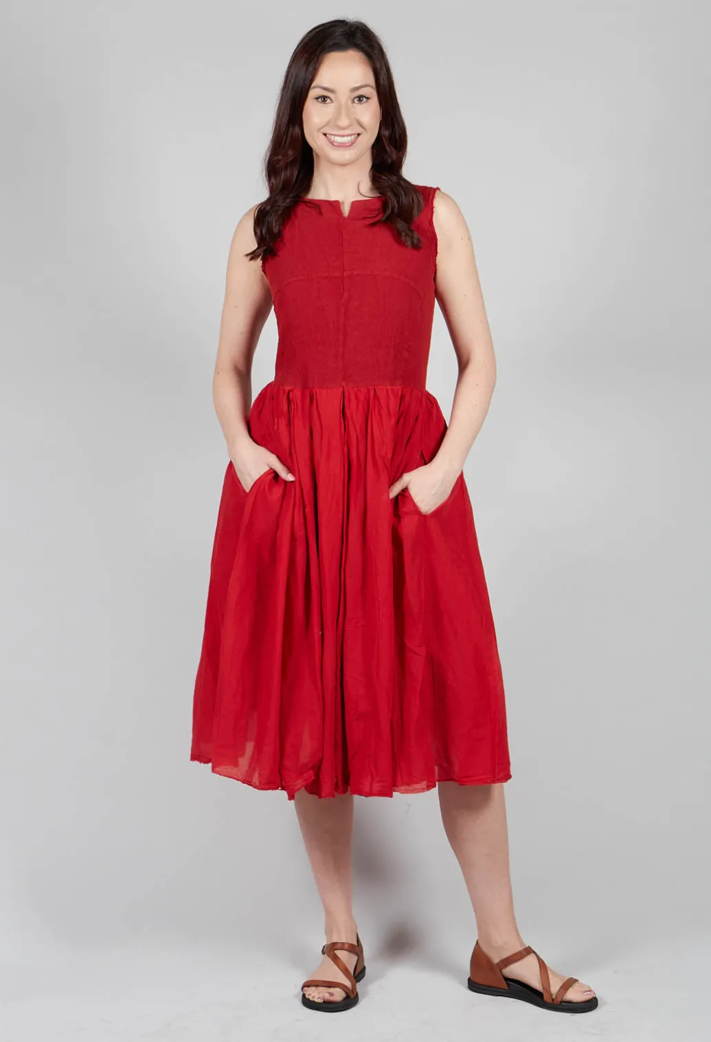Rahel Dress in Vermillion