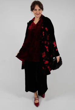 Raimonda Coat in Cherry Black