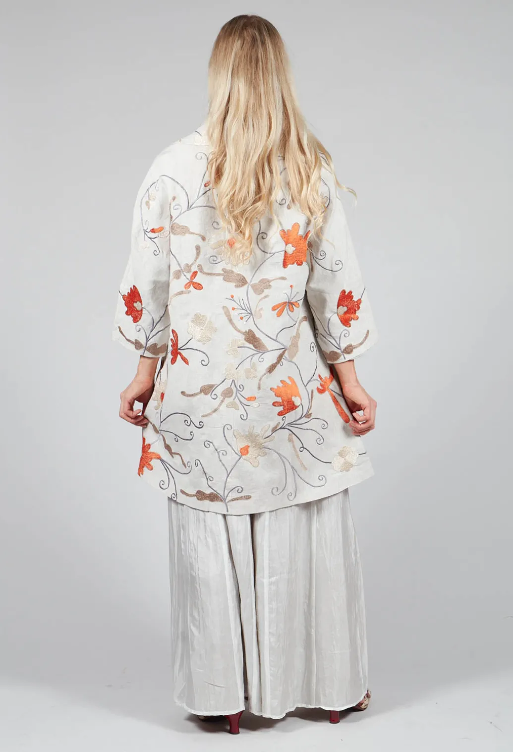 Raimonda Flame Emb Coat in Pepper