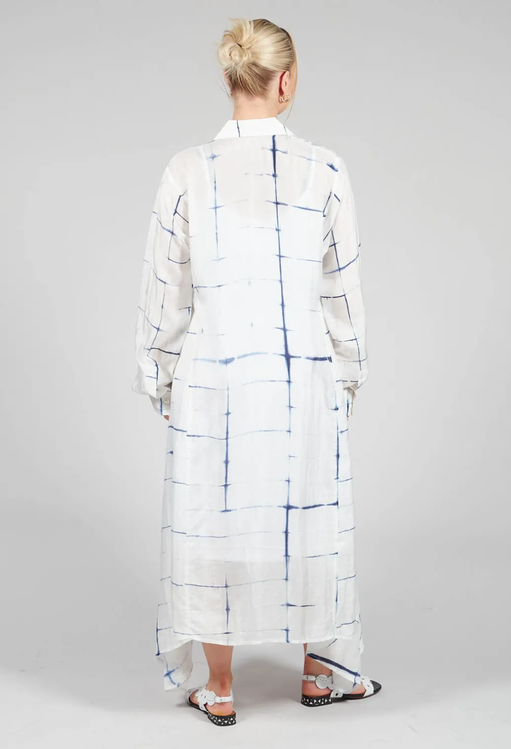 Roberta Chemisier in Blue and Cream