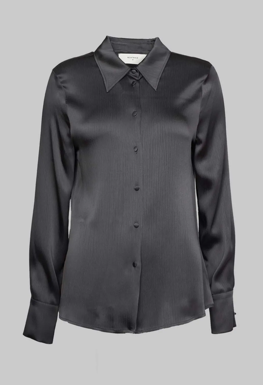 Romantic Long Sleeved Shirt in Metallic Grey