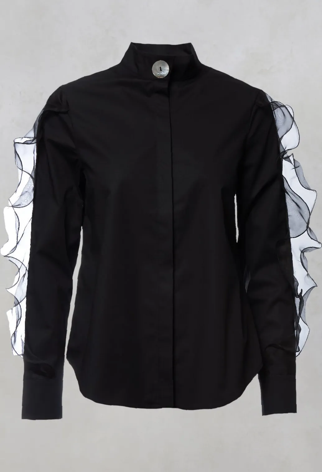 Ruffle Sleeved Shirt in Koshi
