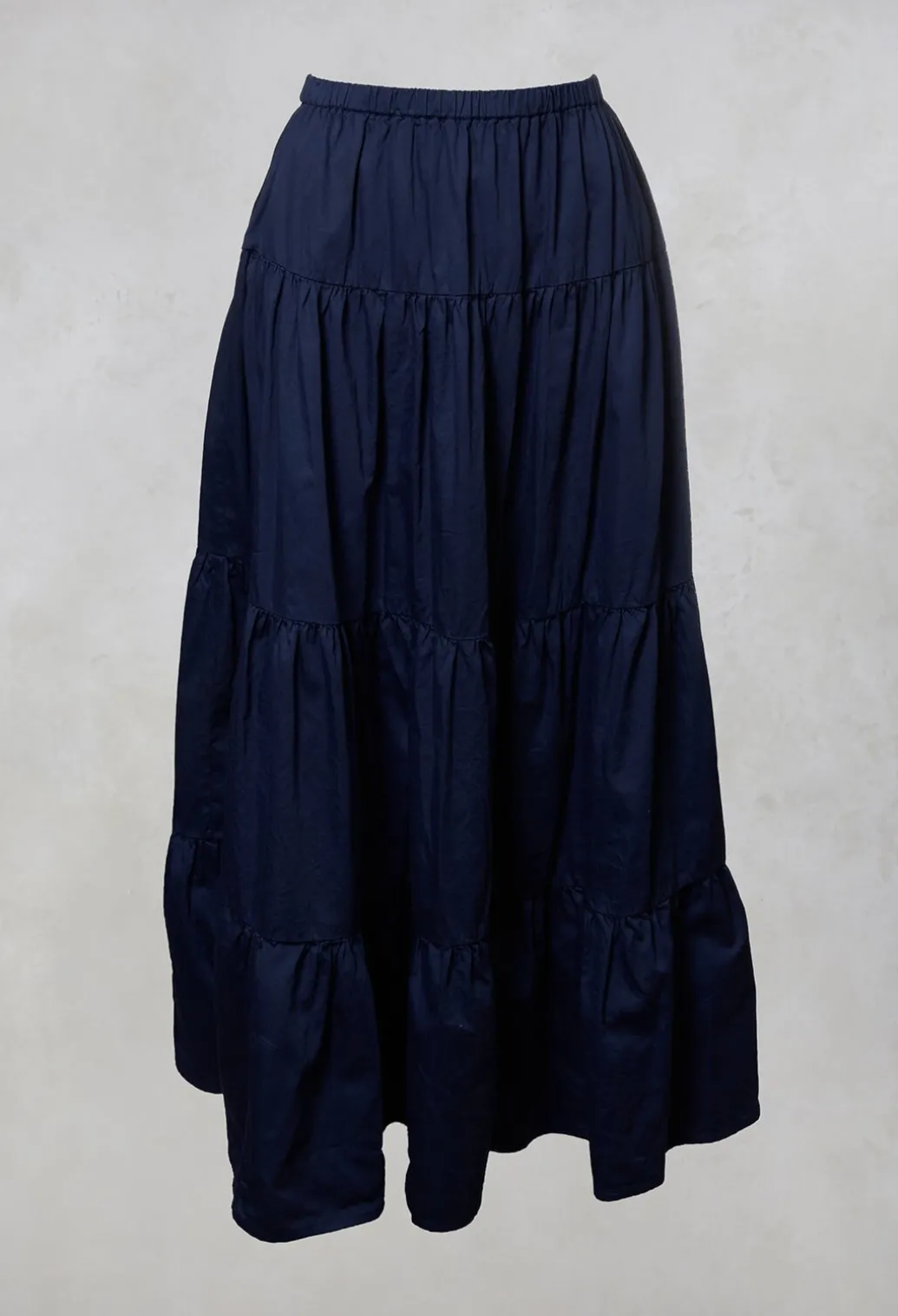 Sharm Maxi Gathered Skirt in Navy