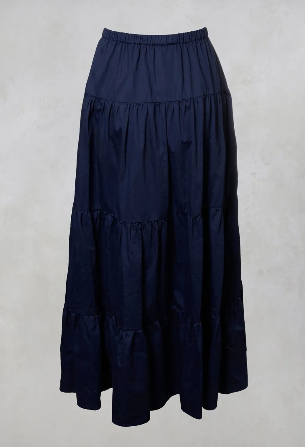 Sharm Maxi Gathered Skirt in Navy