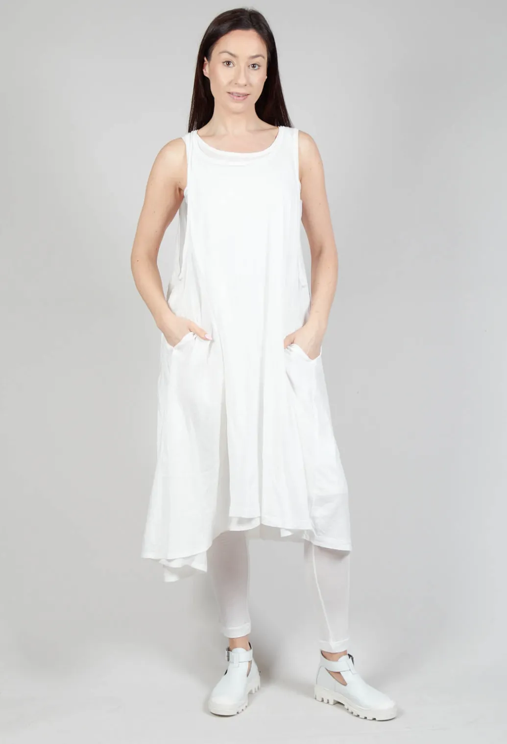 Sheer Double Vest Dress in Callas