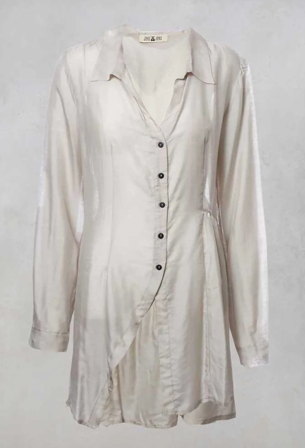 Sheer Shirt in White Clay