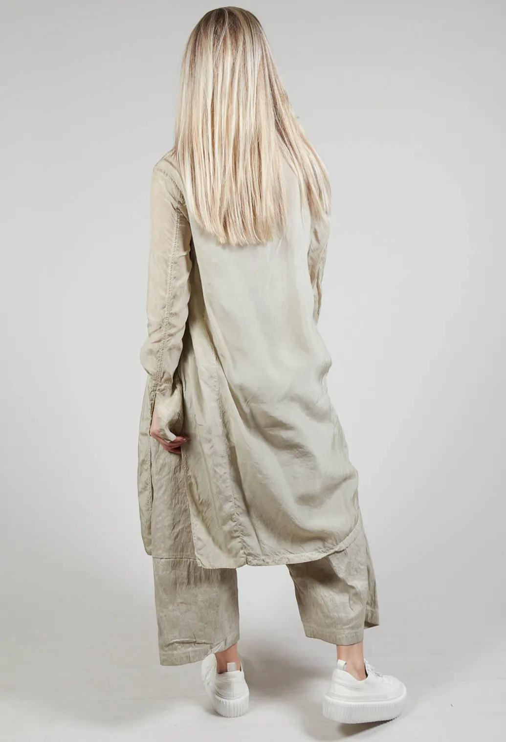 Shirt Dress in Straw Cloud