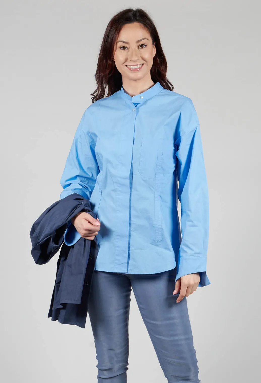 Shirt Poecillia in Celeste