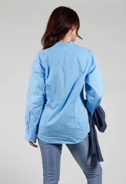 Shirt Poecillia in Celeste