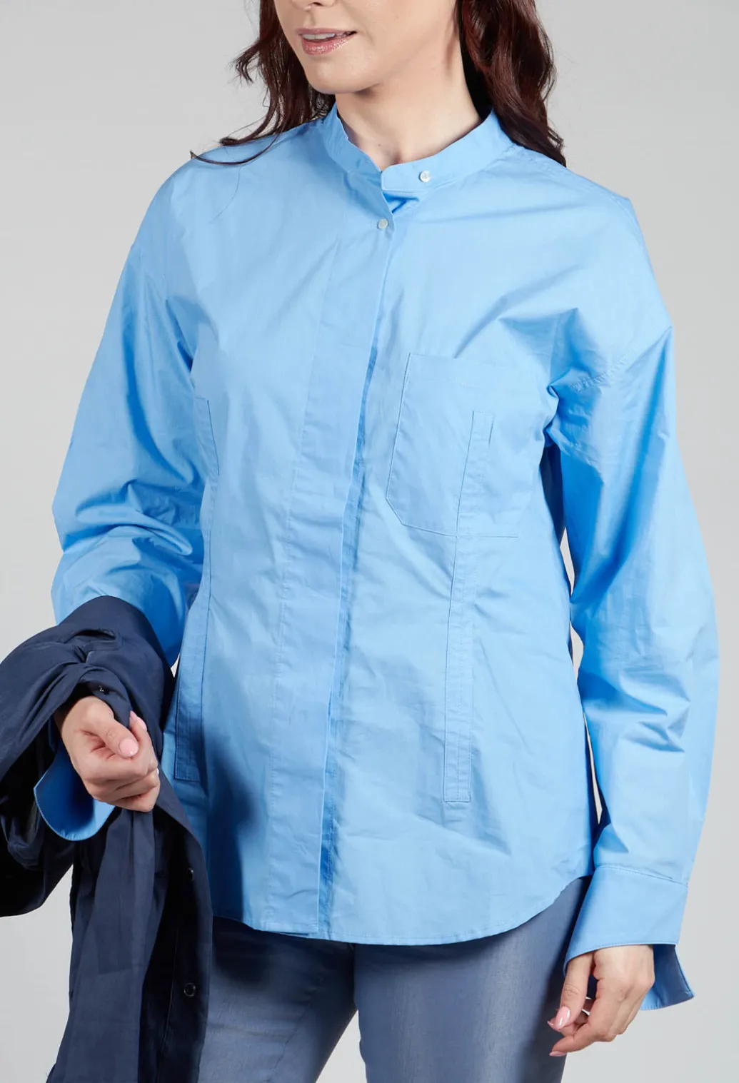 Shirt Poecillia in Celeste